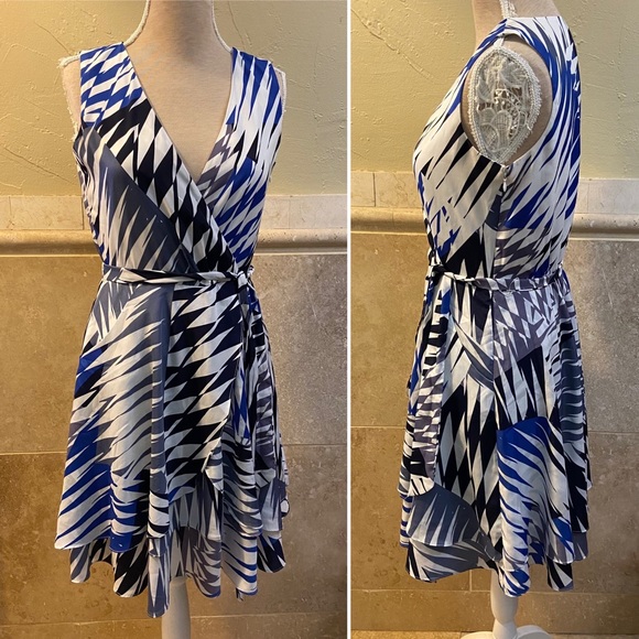 Banana Republic Factory Triangle Print Dress sz 8 - Picture 1 of 4